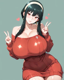 [MissMTF] Yor Forger - Red Sweater (AI Generated)