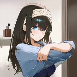 Howsir - 鷺沢文香 Sagisawa Fumika in bathroom [AI Generated]