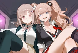 Howsir - 七海千秋 X 江ノ島盾子 Nanami X Enoshima [AI Generated]