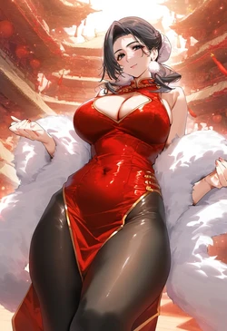 BOOTH【AI画像】チャイナドレス熟女  (ai generated )