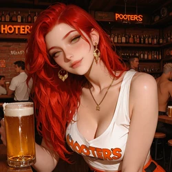 [TrashGer] Redhead Hooters Bar (complete) MMF Threesome groupsex [AI Generated]