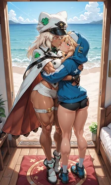 hibiki_m Ramlethal x Bridget (GGST) (103p) (Futa x Male) [AI Generated]