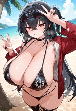 [Nankoai] Taihou-大鳳(Azur Lane)-req-Enraptured Companion-beach-BBC- (Patreon) [AI Generated]