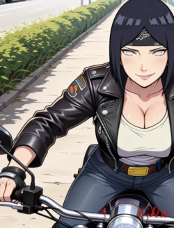 HINATA UZUMAKI AS THE MOTHER - THE QUEEN OF THE BIKERS [CjinAI] [AI Generated]