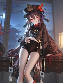 [幻想支線︱愛と夢物語] Hu Tao 胡桃と妊欲の鎮魂詩 [AI Generated]