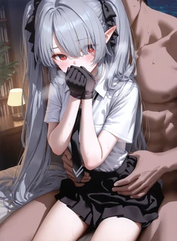 [幻想支線︱愛と夢物語] Shiromi Iori イオリちゃん「我慢しないとばれますよ~イオリちゃん~」 [AI Generated]