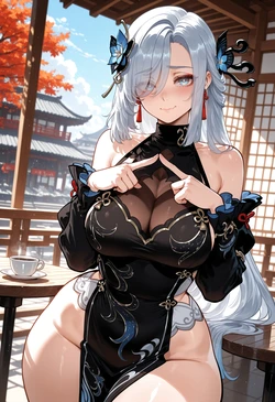 [miyu] Shenhe: Frostflower Dew [AI Generated]