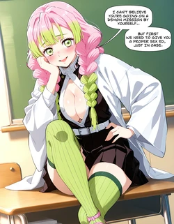 Mitsuri Kanroji in Classroom [AI Generated]