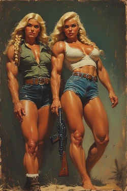 2 blonde mercenaries captured, charged, sentenced, executed and cremated [AI Generated]