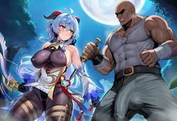 [Pixiv] 曼波~曼波~/Manbo~ Manbo~ (20323925) - Ganyu Gets Violently Fucked by the Treasure Hunters [AI Generated]