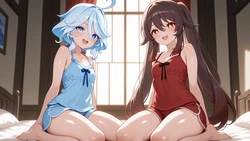 [Len] フリーナ_胡桃_Furina_HuTao [AI generated]