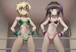 [Pixiv] 与党野党/YotouYatou (50519969) - Symphogear — Kirika × Shirabe: Super Tag Match Edition [AI Generated]