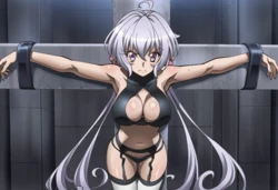 [Pixiv] 与党野党/YotouYatou (50519969) - Symphogear — Chris Tied Up and the Evil Ojisan [AI Generated]
