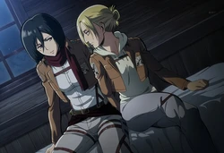 [Stickyai] Mikasa x Annie yuri night (Snk) [ai generated]