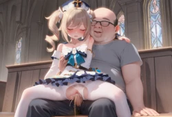 [白タイツHunter] バーバラ 捕食 Barbara hunting [AI Generated]