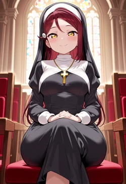 [Nankoai] Riko Sakurauchi -桜内梨子-nun-confessional-gloryhole- (Patreon) [AI Generated]