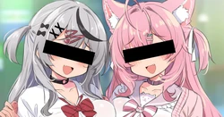 [sakanaya] 援交詐欺をたくらんだ生意気J◯達が処女ま◯こにお仕置きされちゃうノベルCG (ホロライブ)