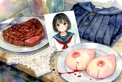 [hohogenaki] Fuwafuwa Ryona Cannibal Art 3 (booth) [AI Generated]