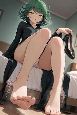 [Ocha no ko] Tatsumaki legs [AI Generated]