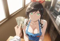 [Amakawa is reflecting.] "Can you clean MY BODY too?"  Day01 370p ~The Beautiful Atami Shop Owner’s Professional Outcall Deep-Cleaning Service~  [AI Generated]