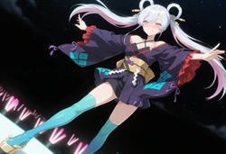 [Amakawa is reflecting.] [Cosmic Princess Kaguya!]  Yachiyo Runami 420p [Live Stream Accident] Yachiyo Runami's Outfit Glitch: The Audience's Violent Raid [AI Generated]