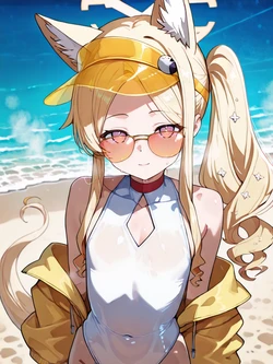 [アヘ顔スキー/Ahegao Lover] [ブルアカ]水着セイア Yurizono Seia(swimsuit)-Blue Archive [AI Generated]