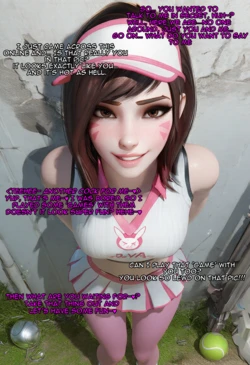 [Pixiv][LewdLilith] D.Va Playing Game On Tennis Court [AI Generated]