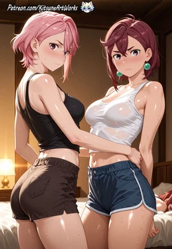 [Kitsune | NSFW ArtWorks] Momo Ayase & Aira Shiratori | Dandadan 👹🛸 (Patreon) (AI Generated)