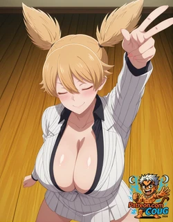 Yomogi Momokusa hentai | Tougen Anki NSFW parody [AI Generated]