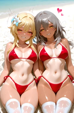 [chefcookwaifu] Stelle and Lumine (R18) [AI Generated]