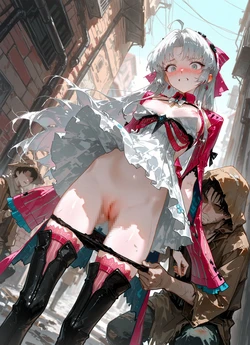 [AI Generated] カルロッタ、スラム潜入