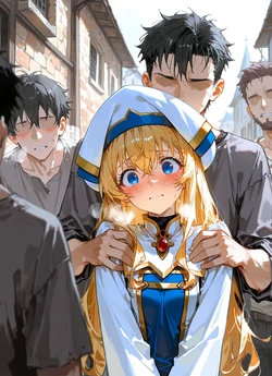 [AI Generated] 女神官、スラム潜入