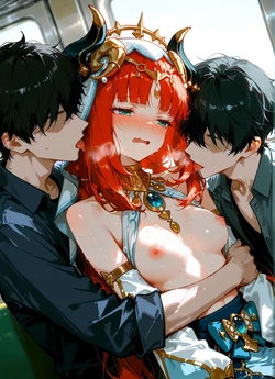 [AI Generated] ニィロウ、電車でセックス