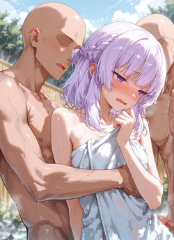 [AI Generated] 坂柳有栖、男湯に挑戦