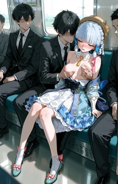 [AI Generated] 神里綾華、電車でセックス