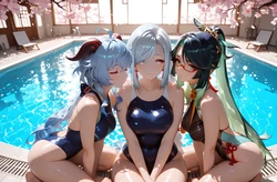 [chefcookwaifu] Xianyun & Ganyu & Shenhe [AI Generated]