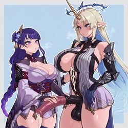 ImperfectionAI Fleurdelys x Raiden Shogun [AI Generated]