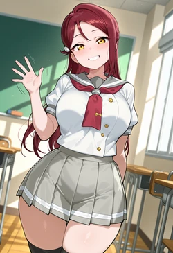 [Nankoai] Riko Sakurauchi -桜内梨子-req-uniform.goldbikini-bathroom-BBC (Patreon) [AI Generated]