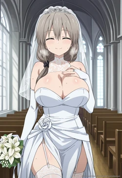 tachibana ai - [Uzaki-chan Wants to Hang!] Uzaki Tsuki in Wedding Dress 184 illustrations | [宇崎ちゃんは遊びたい!] 宇崎月 (ウェディングドレス) 184枚 [AI Generated]
