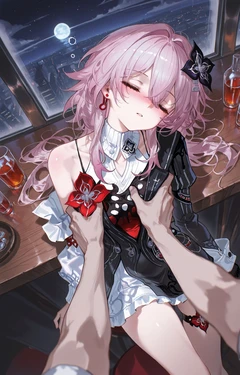 [AI Generated] 酔っ払った三月七ちゃん！