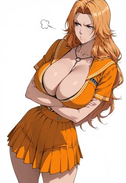 [ANIREALAI] Rangiku - Charm in Orange Sailor Style (AI Generated)