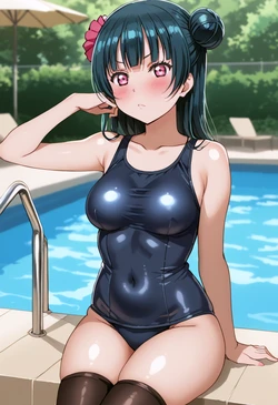 [Nankoai] Yoshiko Tsushima -Pool Activity! (Love Live Sunshine) [AI Generated]
