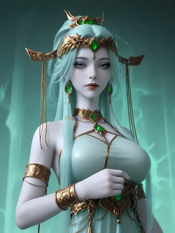 [AI Generated]完美世界-鬼仙女子-异域银灵