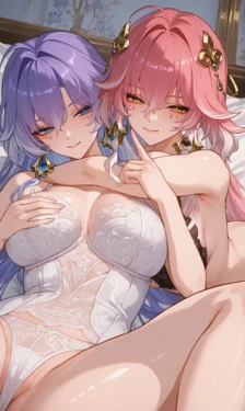 [Reiji] Cantarella & Changli (Wuthering Waves) – A night with two beauties [AI Generated]