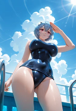 [マイネームルナ] Pregnant Belly Voyeur Series Ayanami Rei [Sample] [AI Generated]