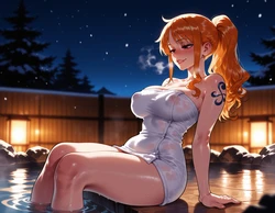 [Noxiea] ~ Nami Hot Spring ~ (One Piece) [AI Generated]