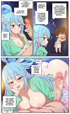 [Blue-Senpai] Aqua (Konosuba) [Portuguese-BR] [Includes a text-free version]