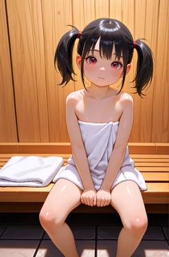 [SayaMina_2025] Twintail Rittan 20260226_Sauna Bath towel(1600P) [AI Generated]