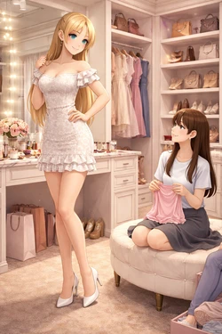 Bella and Emma Cute date outfits [AI Generated]