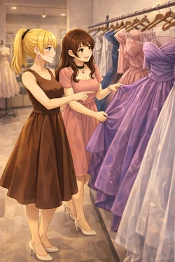 Bella and Emma After photoshoot date [AI Generated]